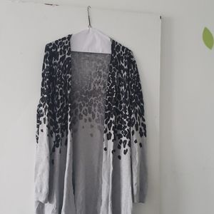 Grey knee length cardigan